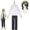 Costume de Cosplay Anime Tokyo vengeance Keisuke Bi Kazutora Hanemiya, manteau de Baseball blanc d'halloween, pantalon, perruque habillée C70M294