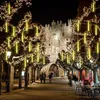 زينة عيد الميلاد 3050 سم LED LED Meteor Shower Lights for Garland Tree Devinative Xmas Colorful Outdoor Fairy Navidad 231030