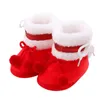 Bot Kış Bebek Bebek Erkek Kız Kızlar Sevimli Peluş Düz Ayakkabılar Slip Slip Yumuşak Sole First Walker Sıcak Ayakkabı