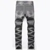 Men's Jeans Cotton Ripped Pants Grey Hip Hop Trousers Cowboy For Men Straight Leg Pencil 2021 Clothing2197