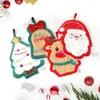 タオル2024クリスマスハンドソフトバスタオルバスルームカワイイクリスマスギフトサンタ装飾用のキッチン吸収布