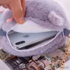 Łańcuch telefonu komórkowego Śliczna sznurka Pluszowa Tortes Sieć Małe ramię Crossbody Bag worka na telefon Plush Doll Girl Furt torebka dla dzieci R231031