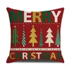 Подушка декоративная подушка счастливого Рождества дома декоративная льняная подушка Год гостиной