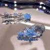 Fermagli per capelli Stella marina blu Conchiglia Clip di perle Fascino dolce Accessori estetici romantici Gioielli di tendenza di lusso per le donne