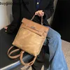 Designer Bag Backpack Bags 2024 Autumnwinter New Frosted Retro High Quality Splice Fashion Womens Single Shoulder