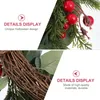 Fleurs décoratives Faux Eucalyptus arbre couronne rouge noël suspendus décor artificiel noël