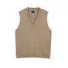 Men's Sweaters Korean Fashion Winter V neck Mens Sweater Vest Sleeveless Trend Personality Loose Casual College Vintage Knitted A47 231031