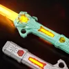 Led Rave Toy 16 colori RGB Laser Sword Retrattile lampeggiante Spada laser giocattolo 2 in 1 Lampeggiante Stick Space Sword Light Up Toys per bambini Ragazzi 231030