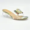 Scarpe eleganti Ultime scarpe di colore verde per le donne Sandali Moda Donna Tacchi con strass trasparenti Tacchi alti Scarpe eleganti da donna sexy 231030