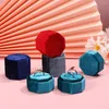 Jewelry Pouches Velvet Box Octagonal Ring Display Couples Storage Holder With Detachable Lid For Wedding Gift 1 Pcs