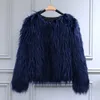 Womens Fur Faux Ins Fashion Elegant Coat Cape Women Beach Knit Jacket Autumn Winter Artificial Long Coats Warm outwear 231031