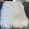 Travesseiro capa de pele de cordeiro tibetano capa mongol almofadas decorativas decoração de casa branca real