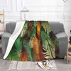 Blankets Peacock Feathers Realistic Pattern Latest Super Soft Warm Light Thin Blanket Classy Cozy Stylish Ele Chic