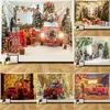 クリスマスの装飾カスタマイズ可能な家の装飾プリントタペストリースノーフレーク年ギフト寮の壁吊り231030