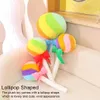 Plüschkissen Kissen Farbe Lollipop Plüschtier Gefüllte Süßigkeiten Puppe Mädchen Schlafzimmer Kissen Lustiges Spiel Requisiten Kissen Geburtstagsgeschenk 231030