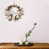 Decorative Flowers Spring Wreaths Mother's Day Carnation Door Ring Christmas Wreath Battery Timer