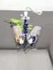 Зажигалка стальной горшок В НАЛИЧИИ стеклянная трубка барботер курительная трубка вода стеклянный бонг бесплатная доставка