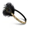 Hair Clips 1920s Accessories For Women Gatsby Flapper Feather Headpiece Prom Party