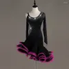 Stage Wear Robe Latine Rumba Cha Salsa Tango Robe Latino Danse Vert Noir Rose LQ079 S-XXXL