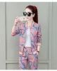 0C715232Y01 Women's Customized Tracksuits Autumn Sports Set Colorful Chain Pattern Fashion Print Slim Long Sleeve Casual Two Piece Set