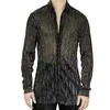 Stage Wear 2023 Latin Dance Tops for Men Perspective Browling Shirt Chacha Rumba Ubrania DQS13979