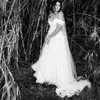 Wedding Dresses Draped Neck Off Shoulder Bridal Gowns Fold-Over Straps A Line Cowl Ruched Wedding Gown