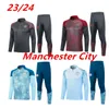 2023 2024 homem agasalho City HAALAND half zip Training Suit MEN Kids 23/24 manga comprida Sportswear Futebol 2023 2024 Meninos meninas Survatment Foot Chandal 888