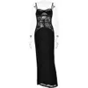 Urban Sexy Dresses Women's Lace Seugh Sling klänning Fashion Sexig bankett Evening Dress Long Dress Autumn Party Dress Club Outfit