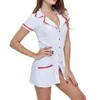 Hot groothandel erotische deep-v japanse verpleegster rollenspel uniform cosplay kostuum sexy lingerie sets plus size dames sexy ondergoed