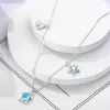 Bracelet Earrings Necklace Starfish Turtle Jewelry Set For Women Wedding 925 Silver Ocean Shells Charms Zirconia Original Bracelet Earrings Suit Jewelry 231030