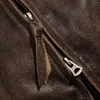 Мужская кожаная куртка из искусственной кожи YWTSCH, американская винтажная матовая кожа с чайным фитилем, тяжелая потертая классическая куртка Old sboy 231031