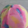 Boll Caps Geebro Kvinnor Färgglada justerbara mode Baseball Cap Men Bind Dye Print Summer Outdoor Casual Sports Shade Visor Hatts Bonnet