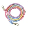 Dog Collars Handmade Braided Cotton Leash Double-Headed Traction Rope For Medium Large Outdoor Pet Walking Training Leads