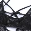 Vente en gros Sexy noir enfermé amant femmes grande taille Lingerie robe de nuit