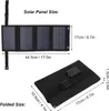 Batteries 20W Portable Solar Panel 5V Outdoor Foldable Waterproof 2USB Battery Smartphone Power Bank Charger 231117