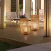 테이블 램프 중국 등나무 플로어 램프 수제 아트 빈티지 도구 실내 거실 침실 야외 안뜰 발코니 스탠딩 라이트