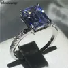 Choucong Charm Promise Ring 925 Sterling Silver Princess Cut 3CT Diamond Engagement Wedding Band Rings for Women Jewelry1771