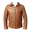 Men's Leather Faux Leather Oil Waxed Cowhide Genuine Leather Jacket Men Color Changes Slim Fit Real Skin Coat Autumn Chaqueta Cuero Hombre Mens Jackets 231030