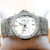 gold diamond case skeleton customize vvs with gra certified hip hop couple stainls steel ladi s925 moissanite watchJMUP