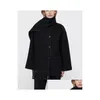 Women'S Wool Blends Womens Totemework Embroidery Singlebreasted Coat Loose Silhouette Round Collar Lambswool Jacket Winter Woman 2 Otrsu