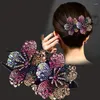 Hårklipp koreanska ankabillklipp Rhinestone Flower Vuxen för kvinnliga kvinnliga trendiga