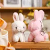 Łańcuch telefonu komórkowego Soft Schode Zwierzęta Dzieci Długie ucho króliczka śpiąca śpiąca urocza kreskówka Plush Toy Animal Dolls Dzieci Prezent urodzinowy R231031