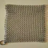 20*20 cm in acciaio inossidabile cotta di maglia anello scrubber padella in ghisa detergente per pentole strumento per la pulizia della casa