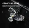 Vintage 316Lstainless Steel Crow Pendant Necklace Domineering Crow Necklace Party Hip Hop Jewelry Fashion Accessories