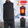 Kamizelki męskie podgrzewana kamizelka kurtka zimowa damska elektryczna grzejnik USB taktyczny człowiek termiczny płaszcz cieplejszy