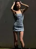 Tube Top bodycon klänning för kvinnor sommar ärmlös smal fit denim klänningar sexig streetwear mini mantel en jean pour femme