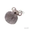 Chaîne de téléphone portable nouveau Super mignon Koala Hairball porte-clés Koala sac en peluche pendentif poupée Machine clé poupée pendentif R231031