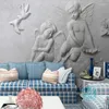 Wallpapers Embossed Angel Pigeon Custom Mural Home Decor Wallpaper 3D Wall Paper Bedroom Papel De Parede Tapiz