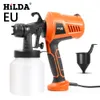 Spray Guns 500W Household Paint Sprayer With Paint Pot High Power Spray Gun Tool Flow Control for Furniture/Walls/Fences/Cars 231031