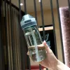 Botella de agua portátil de 650ML, vasos de agua deportivos con pajita para parejas, coctelera para exteriores, botella de agua resistente a caídas y a prueba de fugas